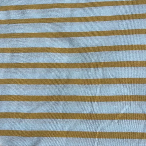 Saint James Yellow and White Stripes Long Sleeves Tee US 10 - Picture 2 of 5